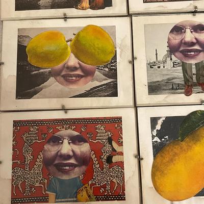 Lot 178 Original Collage Art 6 Pieces 5x7 By Laurie Boyer