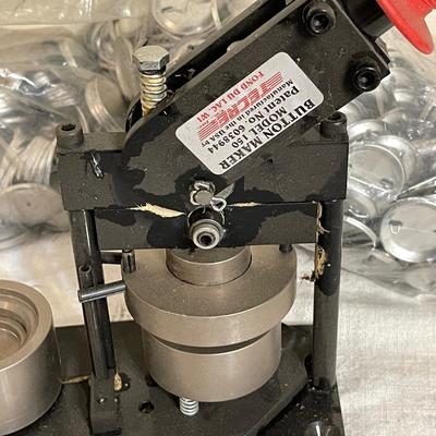 Lot 180 Tecre Button Maker Model 150 Includes Bags of Blanks