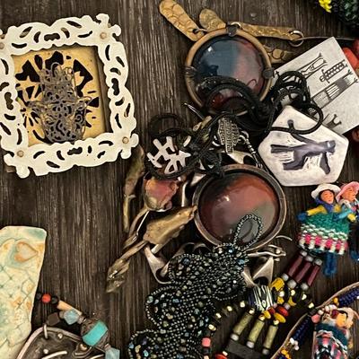 Lot 181 Group of Jewelry Tribal Ethnic Beaded Unfinished Projects