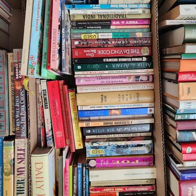 Large Lot (approx 200) Books - fiction, non-fiction, art, poetry, hard cover, paperbacks