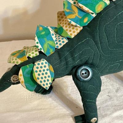 Lot 200 Hand Made Quilted Stegosaurus Dinosaur 22"