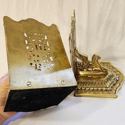 Ornate Solid Brass Gryphon Bookends