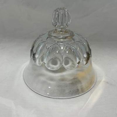 -12- Clear with Gold Accents | Covered Butter Dish