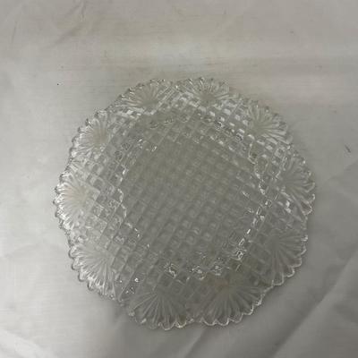 -13- Clear Pressed Glass | Covered Butter Dish