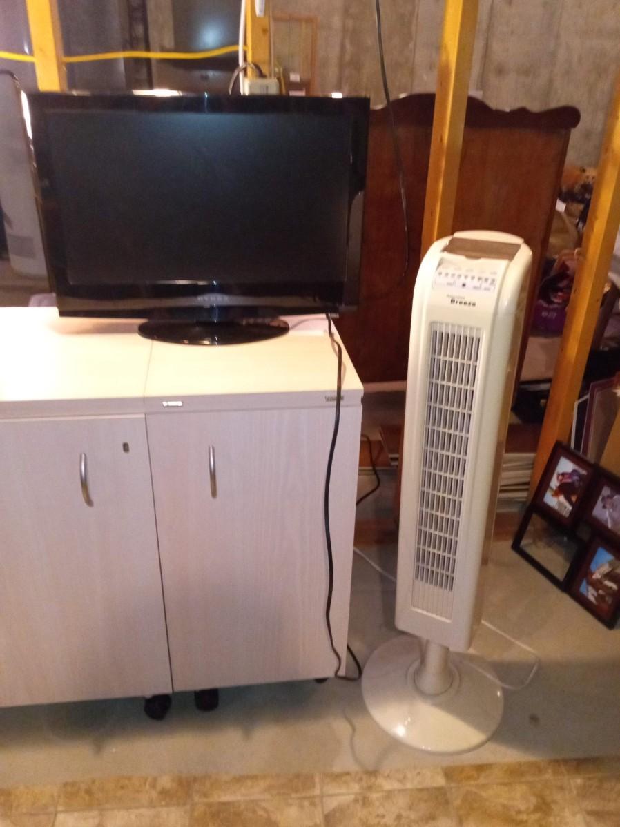 DYNEX 24" TELEVISION AND A HAWAIIAN BREEZE FAN