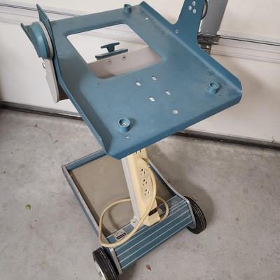 Scope Mobile - rolling scope or tool cart with electricity, + long reel extension cord