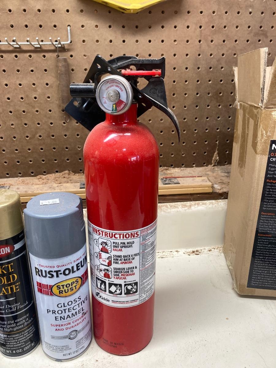 SMALL FIRE EXTINGUISHER, APOXY RESIN KIT, TILE REPAIR KIT AND MORE!