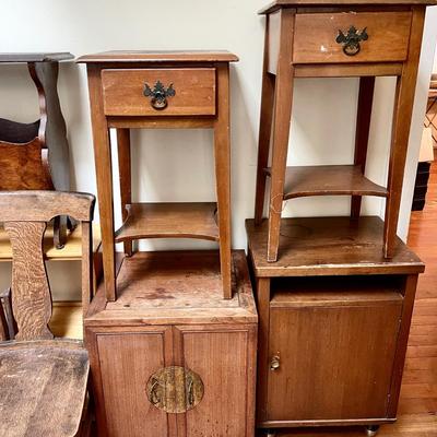 Lot 220 Group Project Furniture All Pieces Sturdy - Finish Needs Help 8pcs Restore Repurpose!