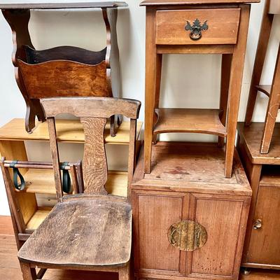 Lot 220 Group Project Furniture All Pieces Sturdy - Finish Needs Help 8pcs Restore Repurpose!
