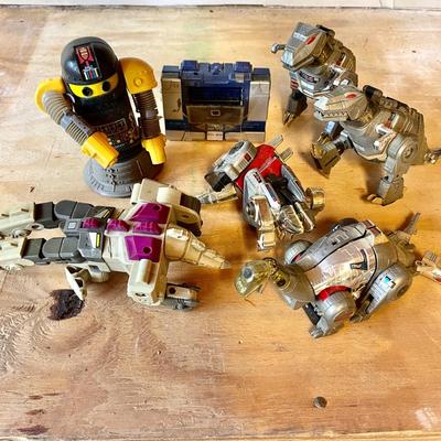Lot 229 Vintage Hasbro 7 Transformers Dinosaurs Walkman No Boxes