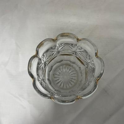 -19- Clear with Gold Accents and Stars | Glassware Pieces