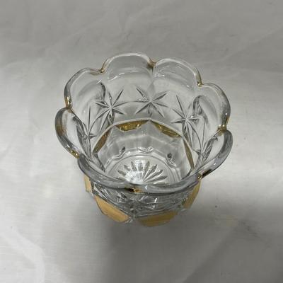 -19- Clear with Gold Accents and Stars | Glassware Pieces