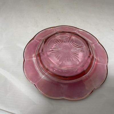 -37- Heavy Pink / Amethyst | Covered Butter Dish | Lidded Sugar & Creamer