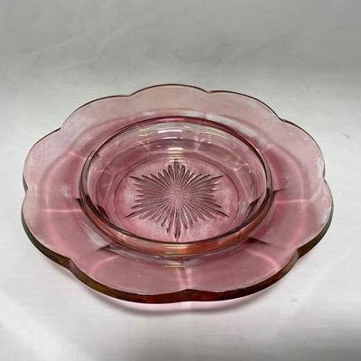 -37- Heavy Pink / Amethyst | Covered Butter Dish | Lidded Sugar & Creamer