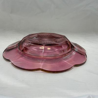 -37- Heavy Pink / Amethyst | Covered Butter Dish | Lidded Sugar & Creamer