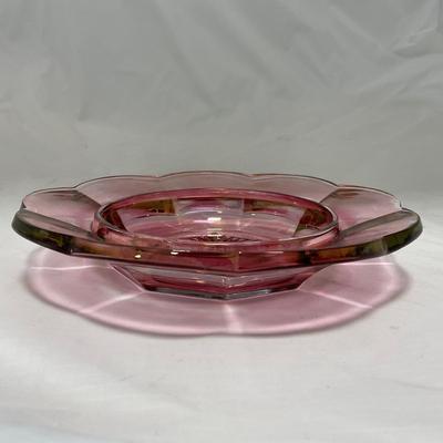 -37- Heavy Pink / Amethyst | Covered Butter Dish | Lidded Sugar & Creamer