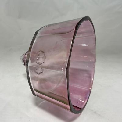 -37- Heavy Pink / Amethyst | Covered Butter Dish | Lidded Sugar & Creamer