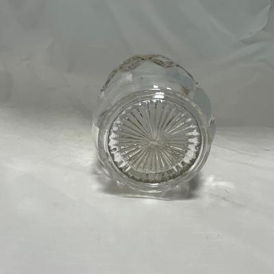 -39- Clear with Gold Accents | Covered Butter Dish | Creamer and Sugar