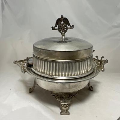 -41- Marked Metal Butter Dish | Serving Knife