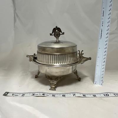 -41- Marked Metal Butter Dish | Serving Knife
