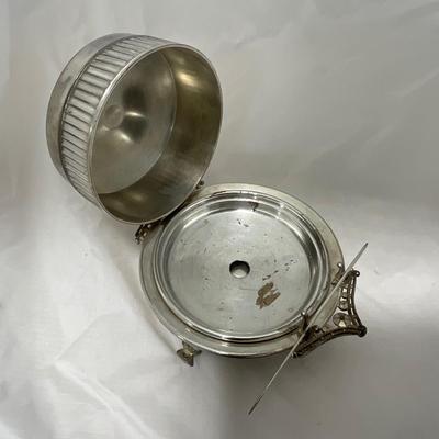-41- Marked Metal Butter Dish | Serving Knife