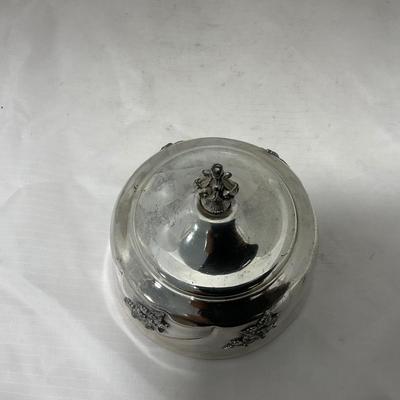 -42- Metal Covered Butter Dish | Serving Knife