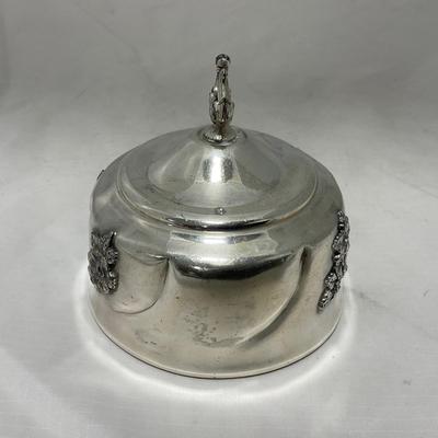-42- Metal Covered Butter Dish | Serving Knife