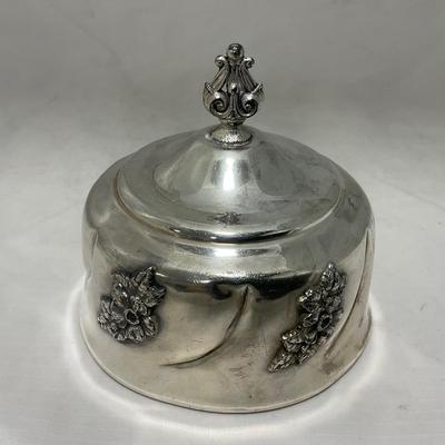 -42- Metal Covered Butter Dish | Serving Knife