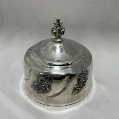 -42- Metal Covered Butter Dish | Serving Knife