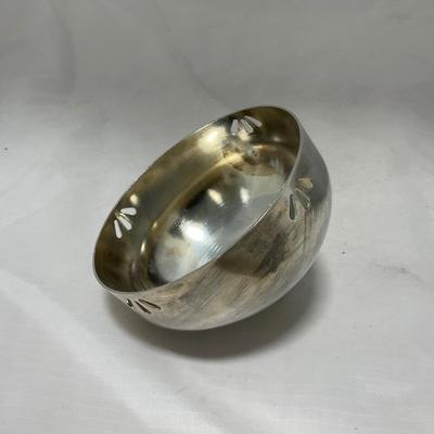 -43- Clear Glass & Metal | Covered Butter Dish | Serving Knife