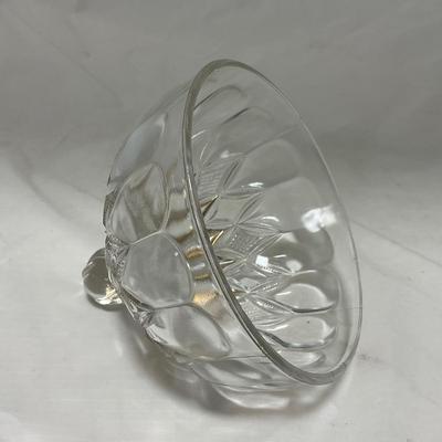 -46- Clear Glass & Gold Accents | Covered Butter Dish