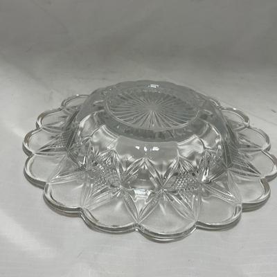 -46- Clear Glass & Gold Accents | Covered Butter Dish