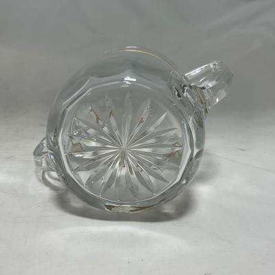 -47- Clear with Gold Stripes | Covered Butter Dish | Sugar & Creamer | Covered Jar