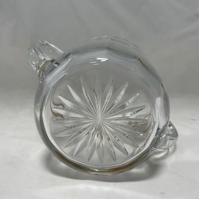 -47- Clear with Gold Stripes | Covered Butter Dish | Sugar & Creamer | Covered Jar