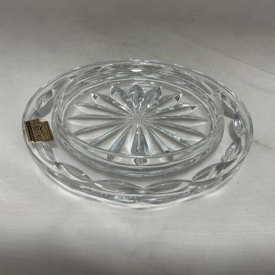 -49- Heavy Clear Cut Glass | Bohemian | Covered Butter Dish
