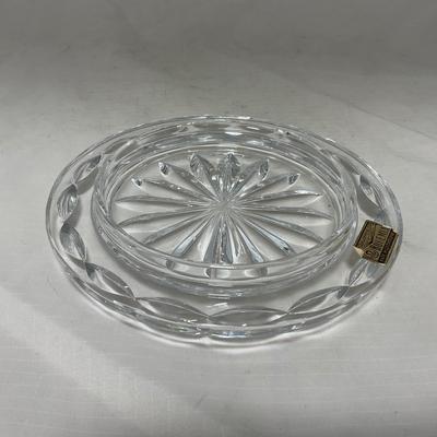 -49- Heavy Clear Cut Glass | Bohemian | Covered Butter Dish