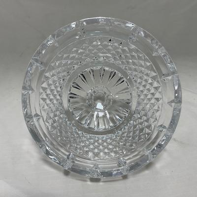 -49- Heavy Clear Cut Glass | Bohemian | Covered Butter Dish