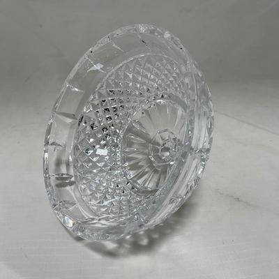 -49- Heavy Clear Cut Glass | Bohemian | Covered Butter Dish