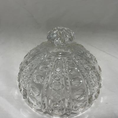 -50- Clear Glass | Covered Butter Dish