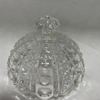 -50- Clear Glass | Covered Butter Dish
