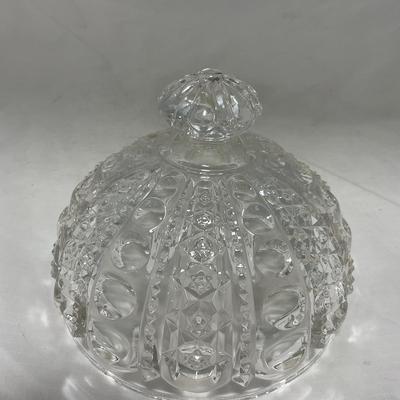 -50- Clear Glass | Covered Butter Dish