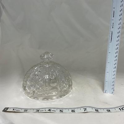 -50- Clear Glass | Covered Butter Dish