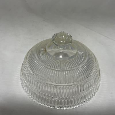 -51- Clear Glass | Covered Butter Dish