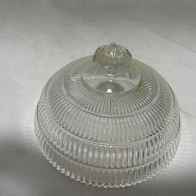 -51- Clear Glass | Covered Butter Dish