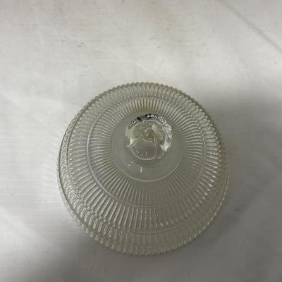 -51- Clear Glass | Covered Butter Dish