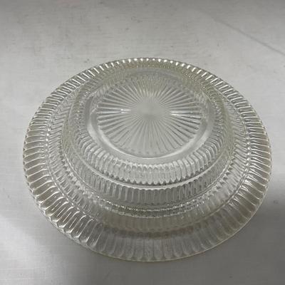-51- Clear Glass | Covered Butter Dish
