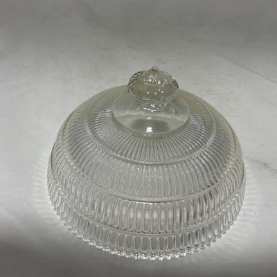-51- Clear Glass | Covered Butter Dish
