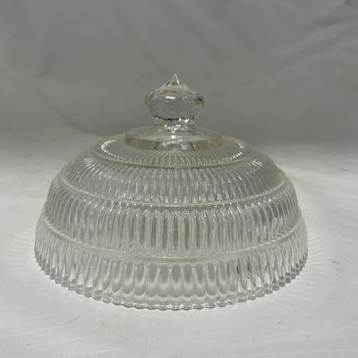 -51- Clear Glass | Covered Butter Dish
