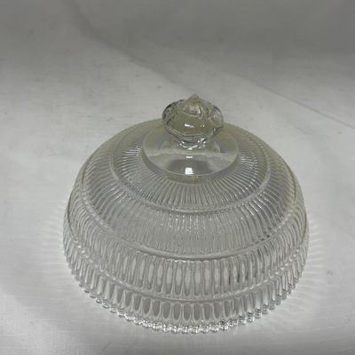 -51- Clear Glass | Covered Butter Dish