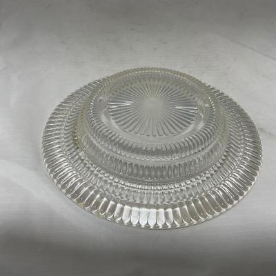 -51- Clear Glass | Covered Butter Dish